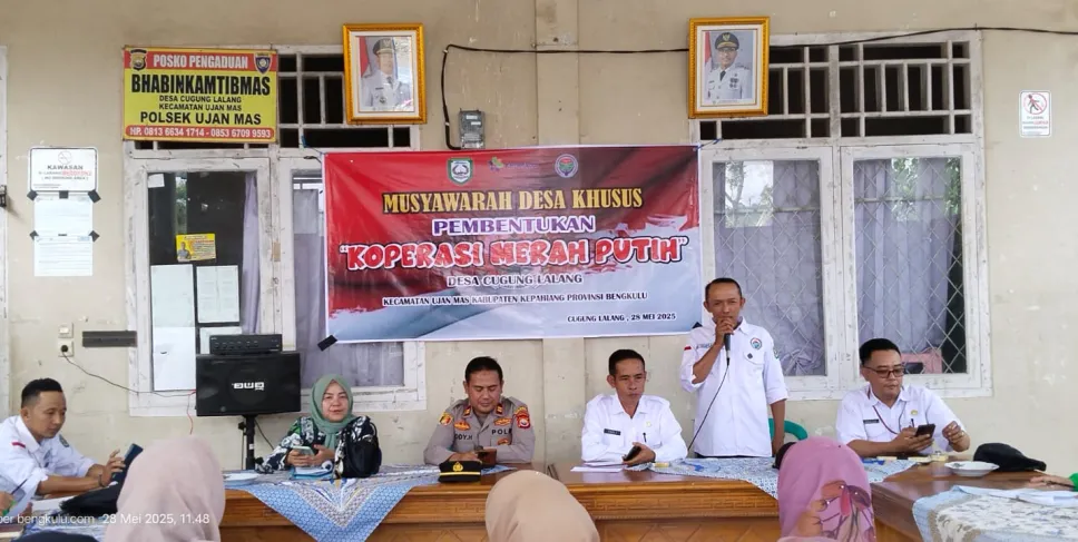 Pemerintah Desa Gunung Lalang Gelar Musdesus Pembentukan Koperasi Merah Putih. Foto: Ibnu/Siberbengkulu.co